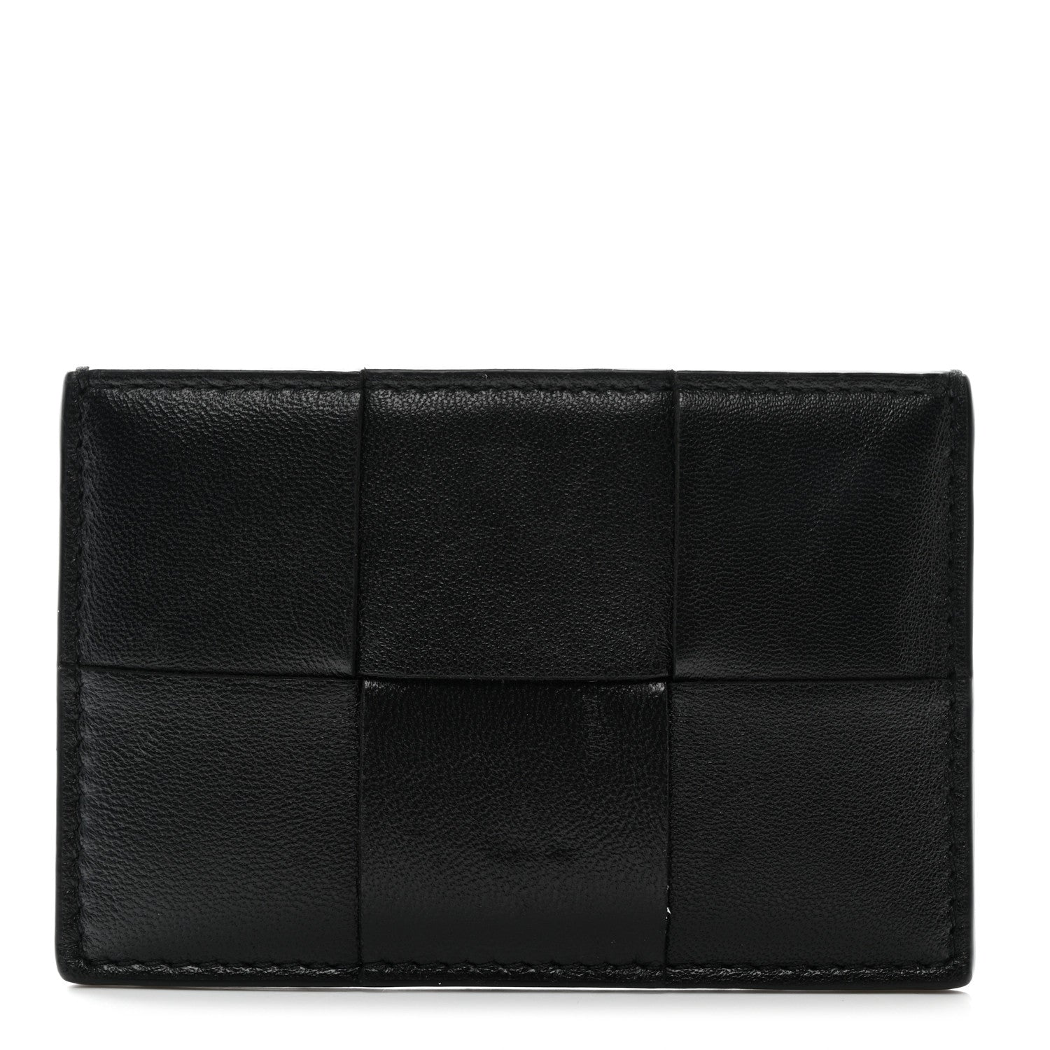 Bottega Veneta Nappa Intreccio Cassette Credit Card Holder Black 1 of 6