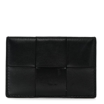 Bottega Veneta Nappa Intreccio Cassette Credit Card Holder Black 1 of 6