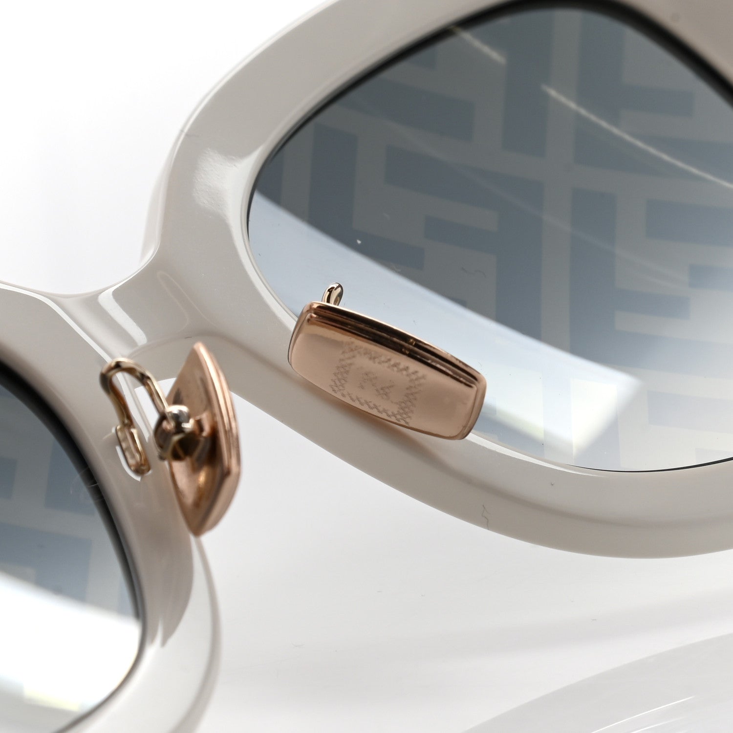 Fendi Acetate FF Sunglasses FF 0434/G/S White Gold 8 of 8