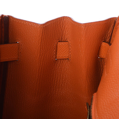 Hermes Epsom Birkin 30 Orange 27 of 36