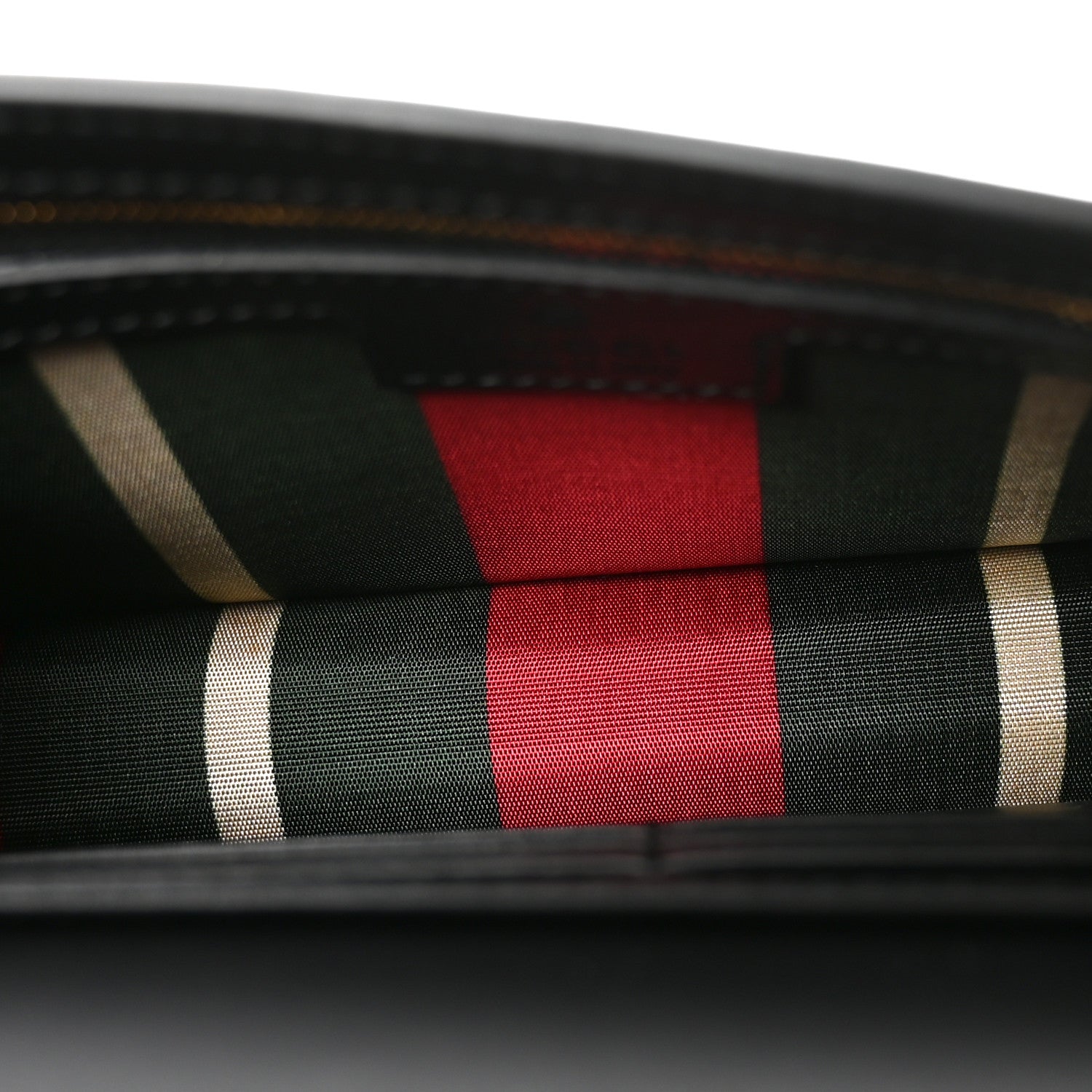 Gucci GG Emblem Monogram Wallet With Strap Beige Ebony Black 5 of 10