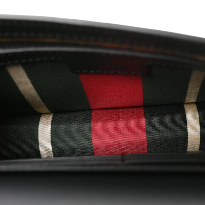 Gucci GG Emblem Monogram Wallet With Strap Beige Ebony Black 5 of 10