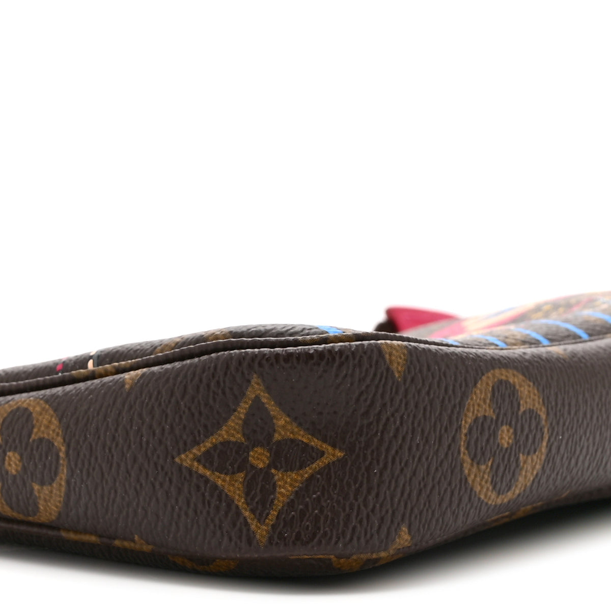 Louis Vuitton Monogram 2020 Christmas Animation Roller Coaster Mini Pochette Accessories Pivoine 9 of 10