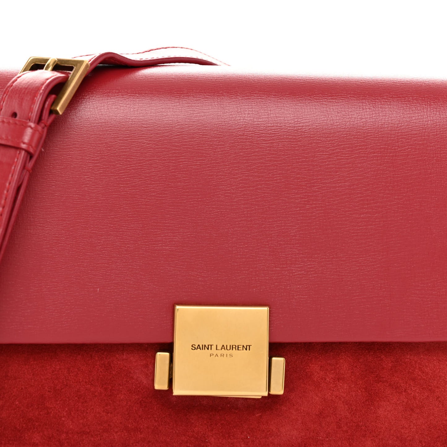 Smooth Calfskin Suede Medium Bellechasse Red