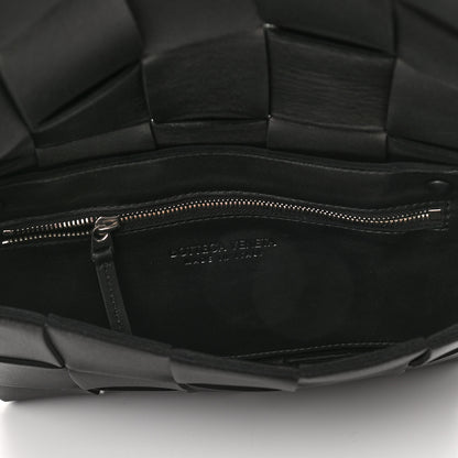 Bottega Veneta Lambskin Maxi Intrecciato Cassette Crossbody Bag Black 5 of 9