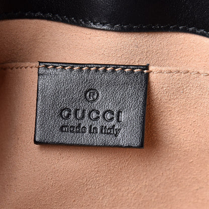 Gucci Calfskin Matelasse Mini GG Marmont Shoulder Bag Black 6 of 11