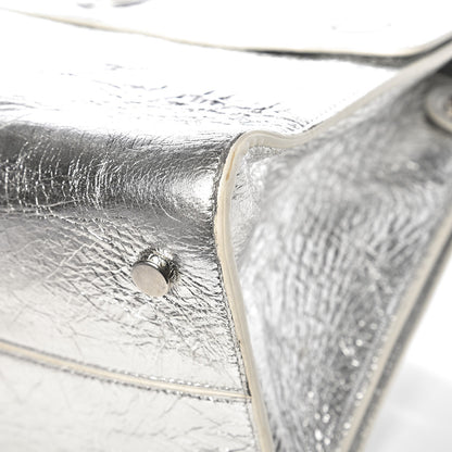 Christian Dior Metallic Calfskin Medium Diorever Flap Silver 9 of 10