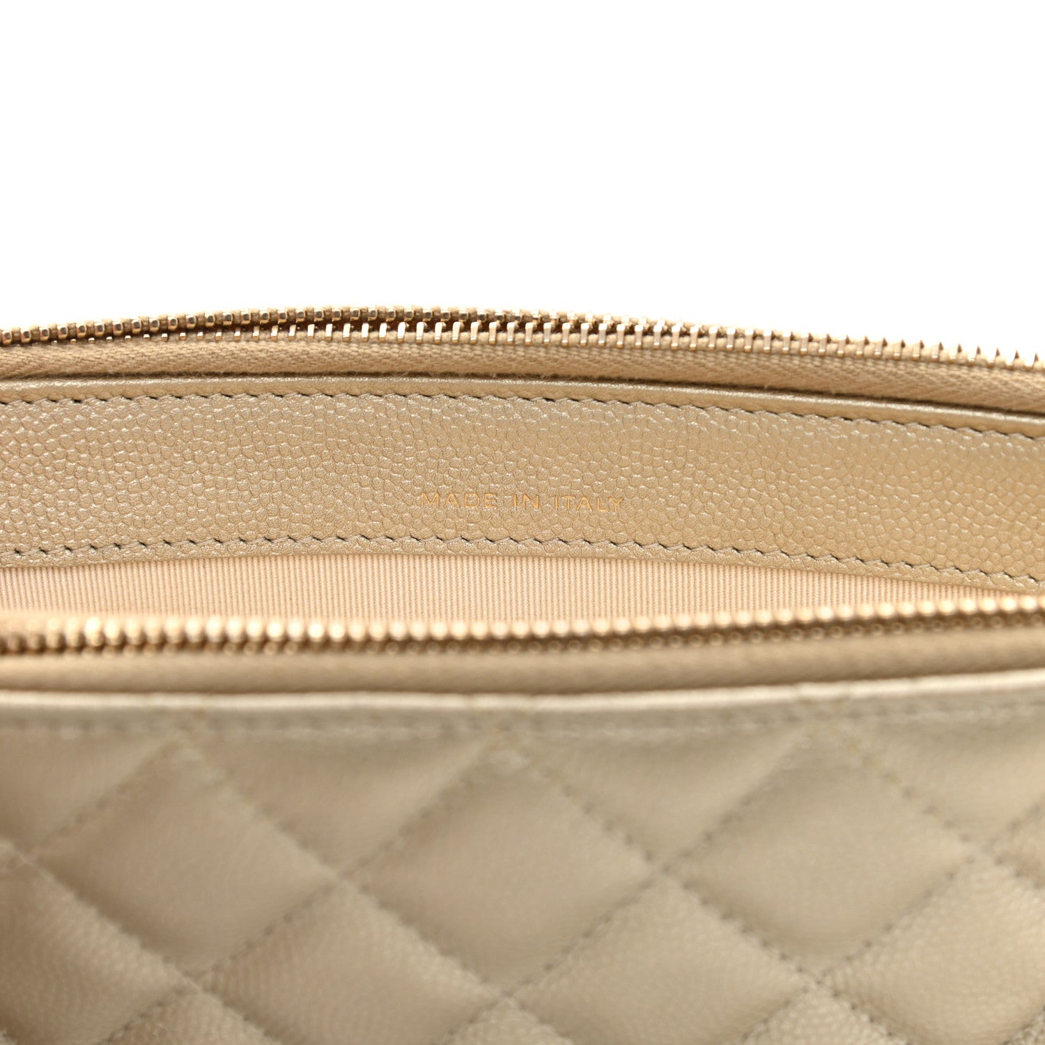 Chanel Metallic Caviar Quilted Small Clutch With Chain Gold 9 of 13