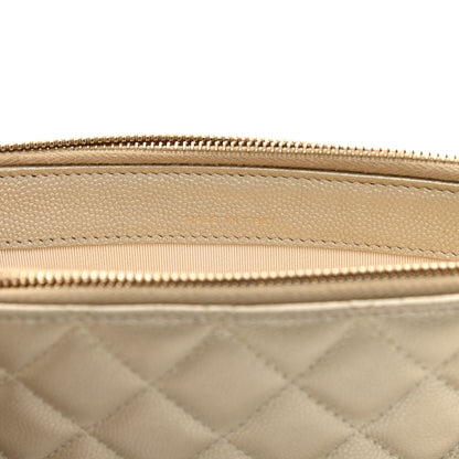 Chanel Metallic Caviar Quilted Small Clutch With Chain Gold 9 of 13