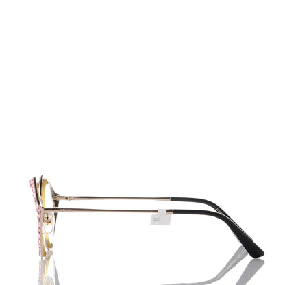 Gucci Metal Crystal Cat Eye Sunglasses GG0046S Pink 3 of 8