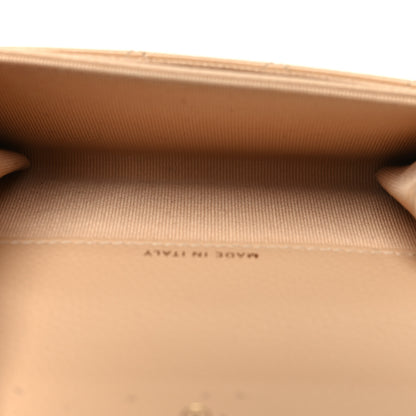 Chanel Caviar Quilted Flap Card Holder Wallet Beige 5 of 12