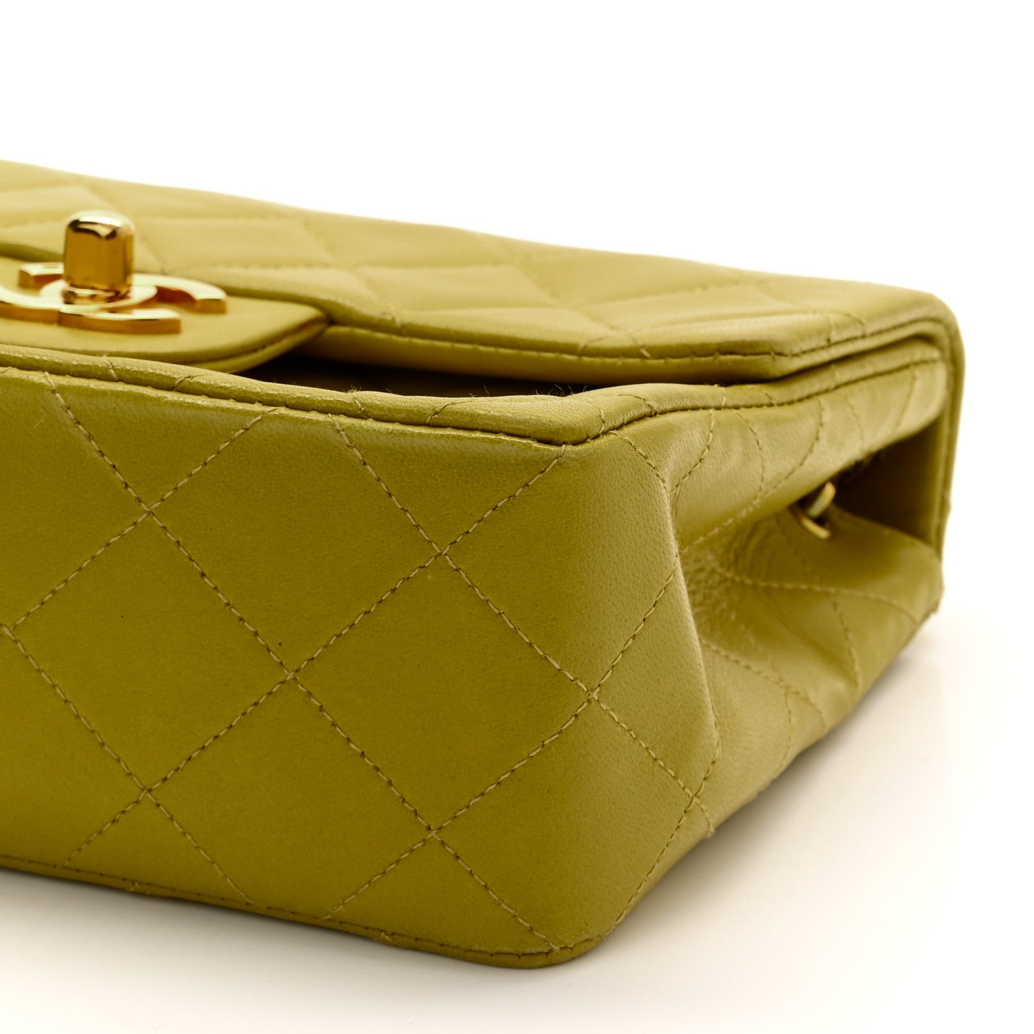 Chanel Lambskin Quilted Mini Square Flap Green 10 of 10