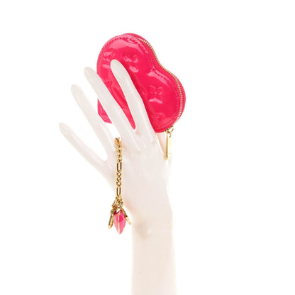 Louis Vuitton Vernis Heart Coin Purse Rose Pop 2 of 8