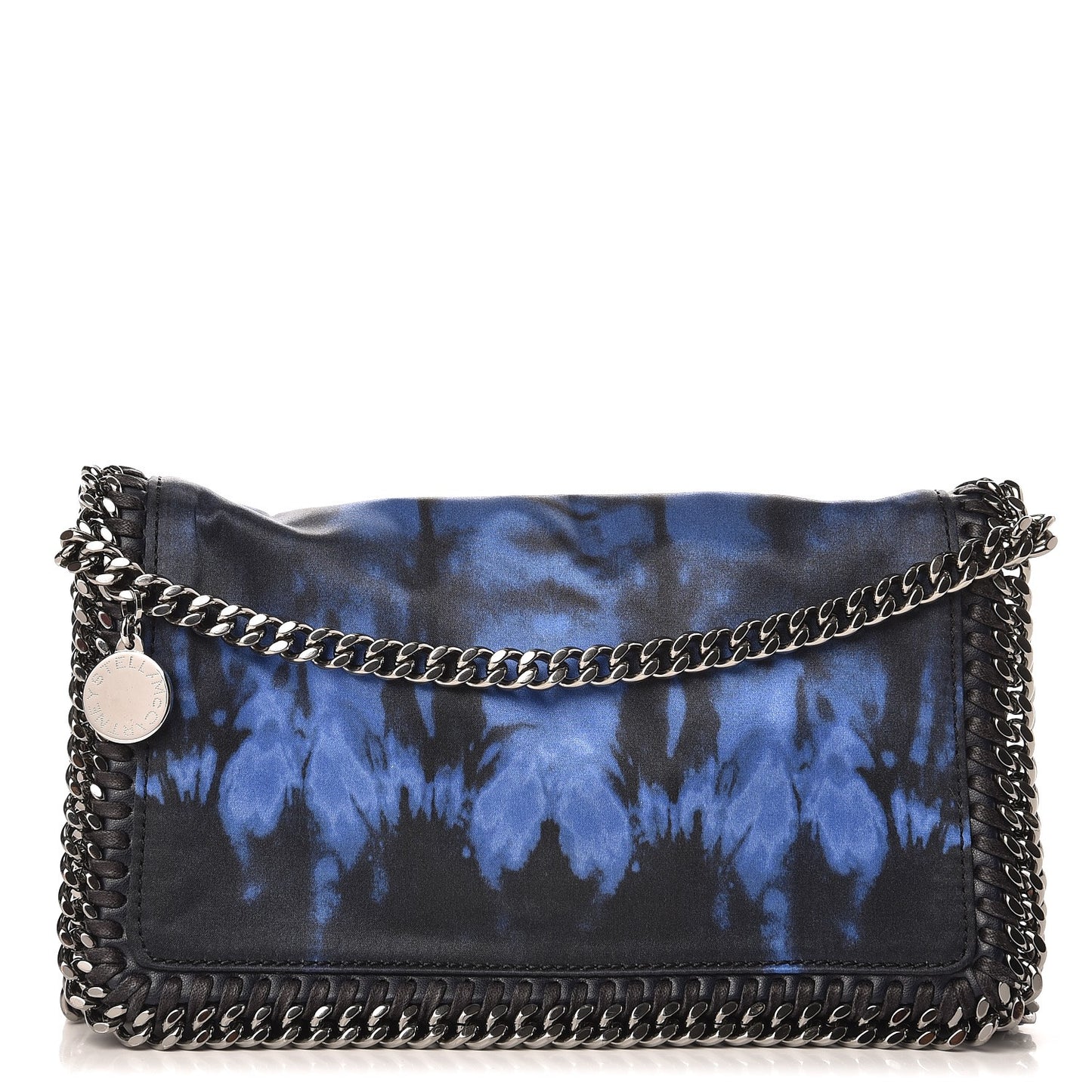 Tie Dyed Satin Falabella Crossbody Bag Cerulean