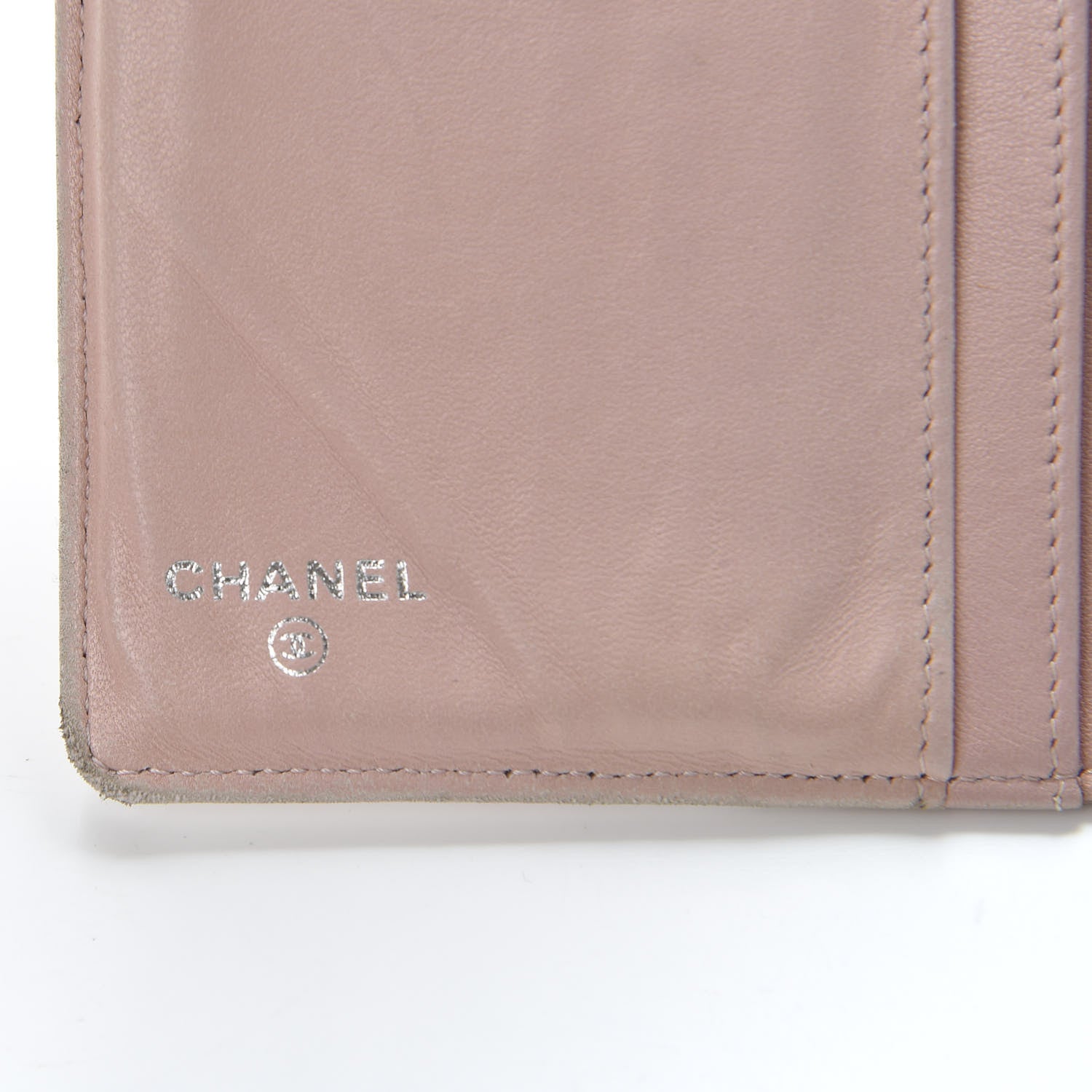 Chanel Lambskin Quilted Yen Wallet Light Pink 10 of 12