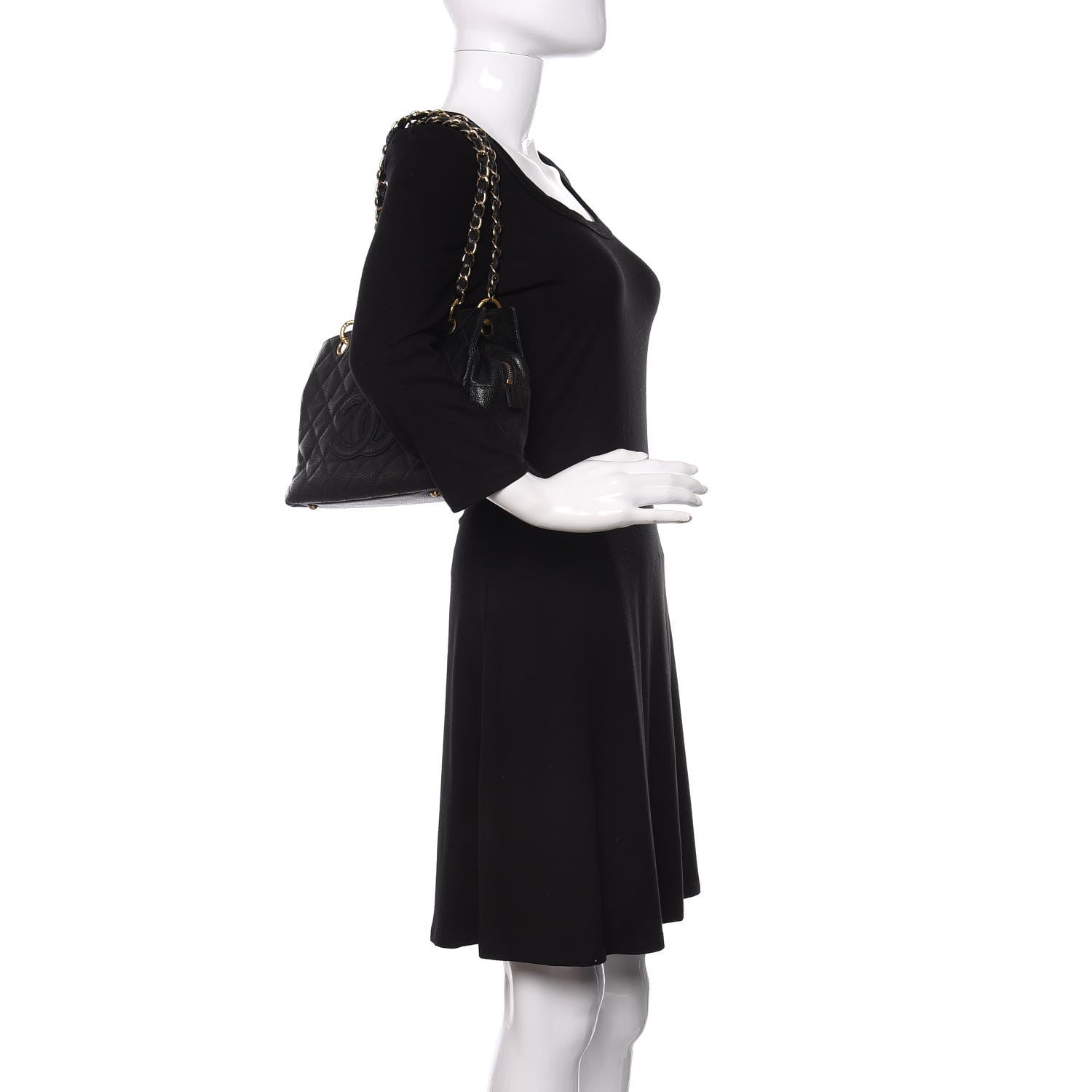 Chanel Caviar Quilted Petit Timeless Tote PTT Black 2 of 10