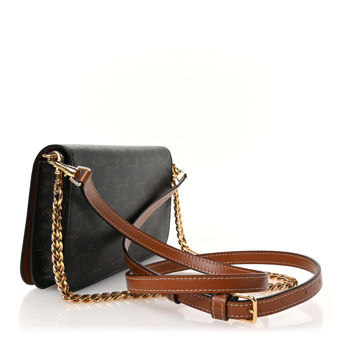 Triomphe Canvas Multipochette Tan