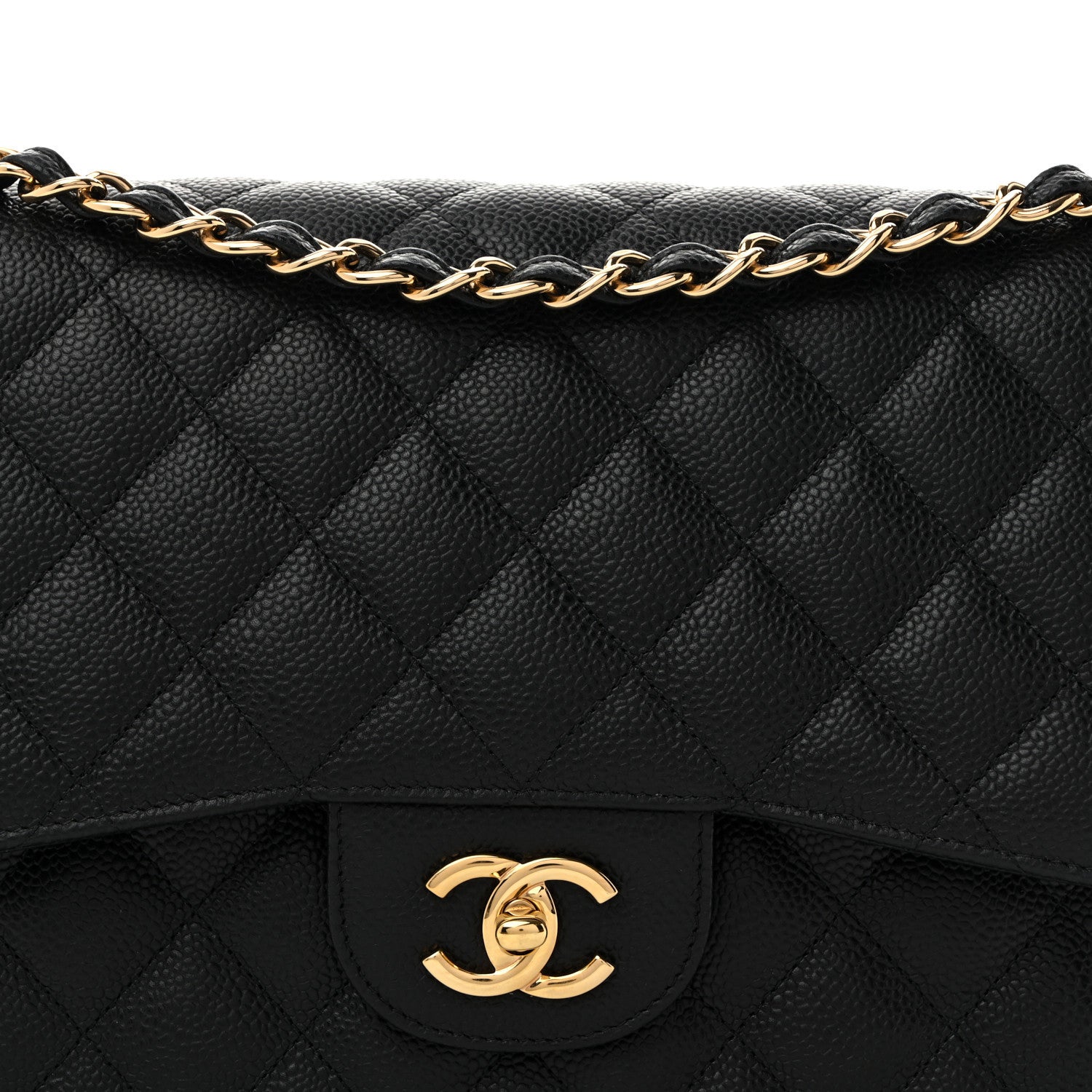 Chanel Caviar Quilted Jumbo Double Flap Black 8 of 10