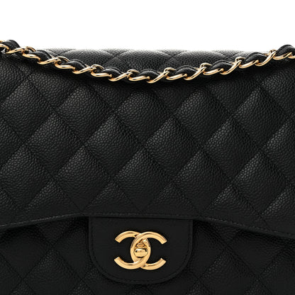 Chanel Caviar Quilted Jumbo Double Flap Black 8 of 10