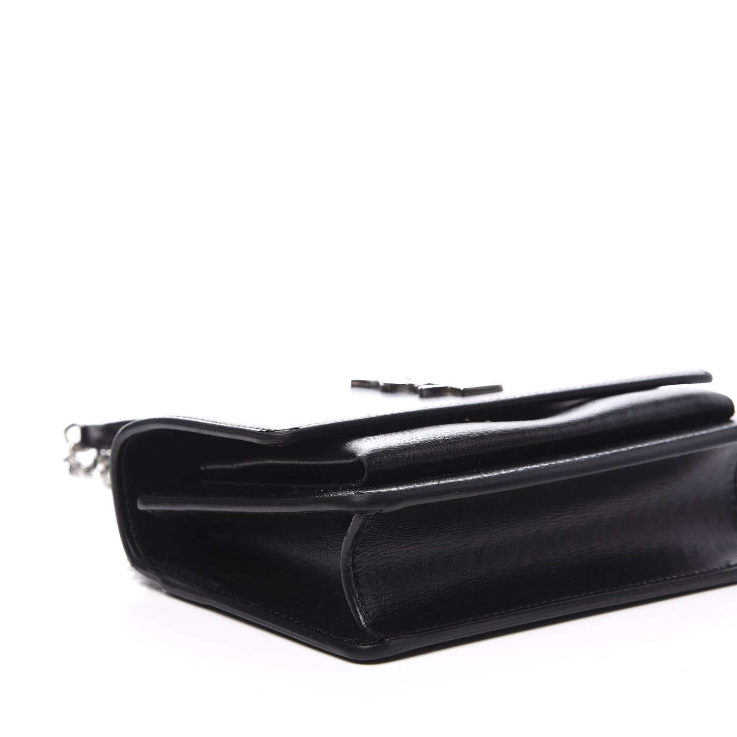 Saint Laurent Calfskin Monogram Sunset Chain Wallet Black 5 of 10