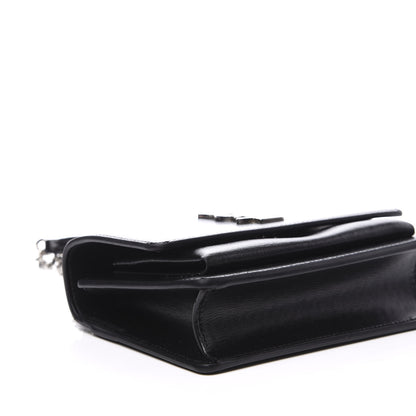 Saint Laurent Calfskin Monogram Sunset Chain Wallet Black 5 of 10