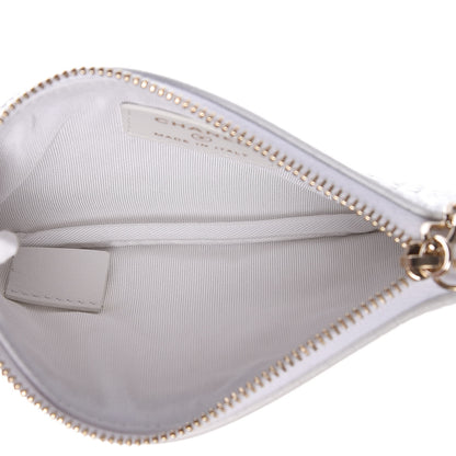 Chanel Calfskin Crocodile Embossed Cocodile Cosmetic Case White Gold 5 of 8