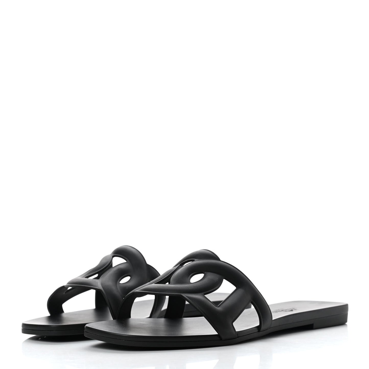 Rubber Aloha Sandals 38 Black