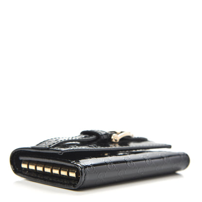 Gucci Patent Microguccissima Nice 6 Key Holder Case Black 3 of 6