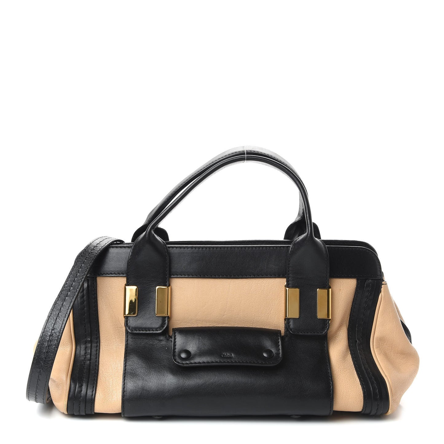 Calfskin Mini Alice Satchel Biscotti Beige