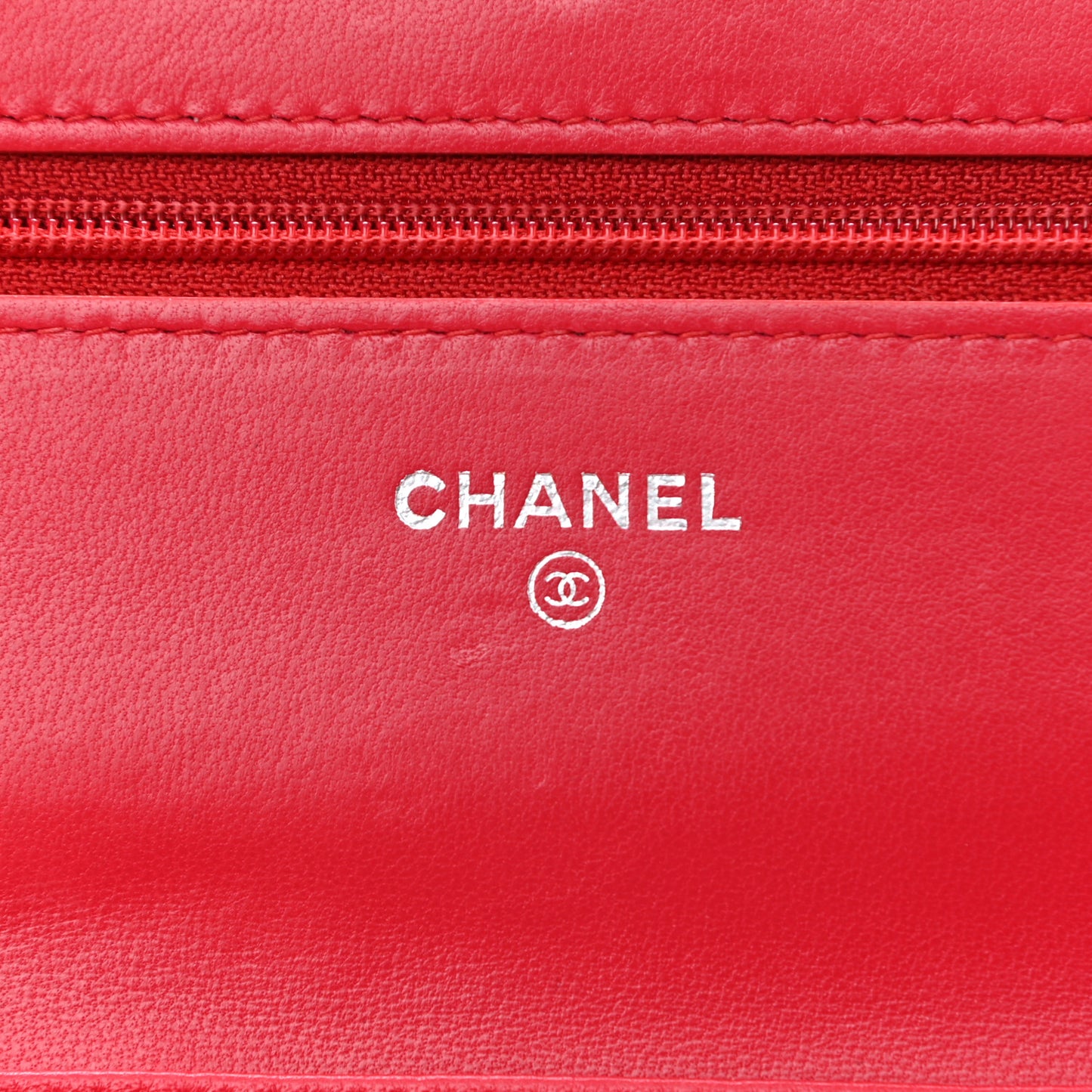Lambskin Quilted Wallet On Chain WOC Fuchsia