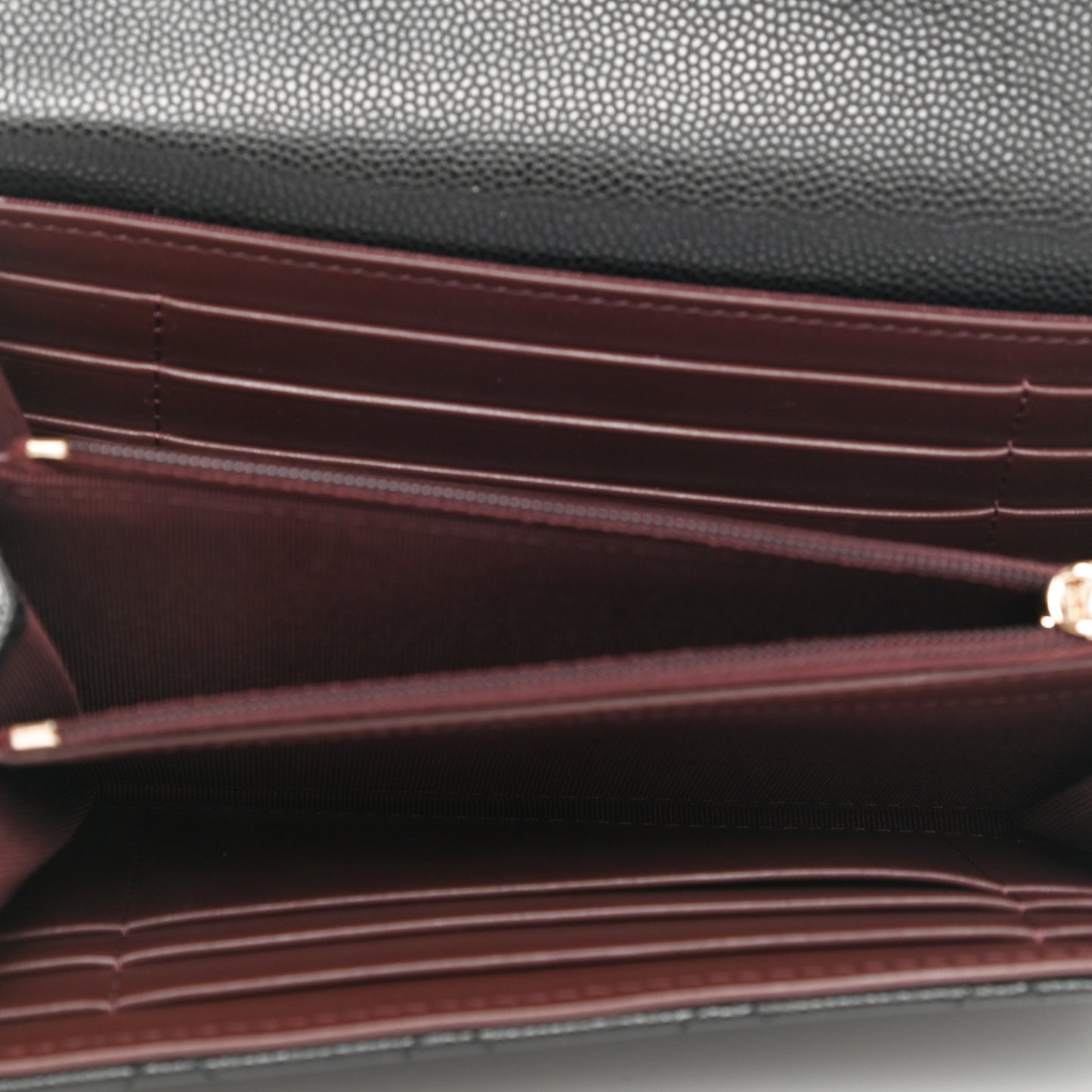 Caviar Quilted Medium Flap Wallet Black