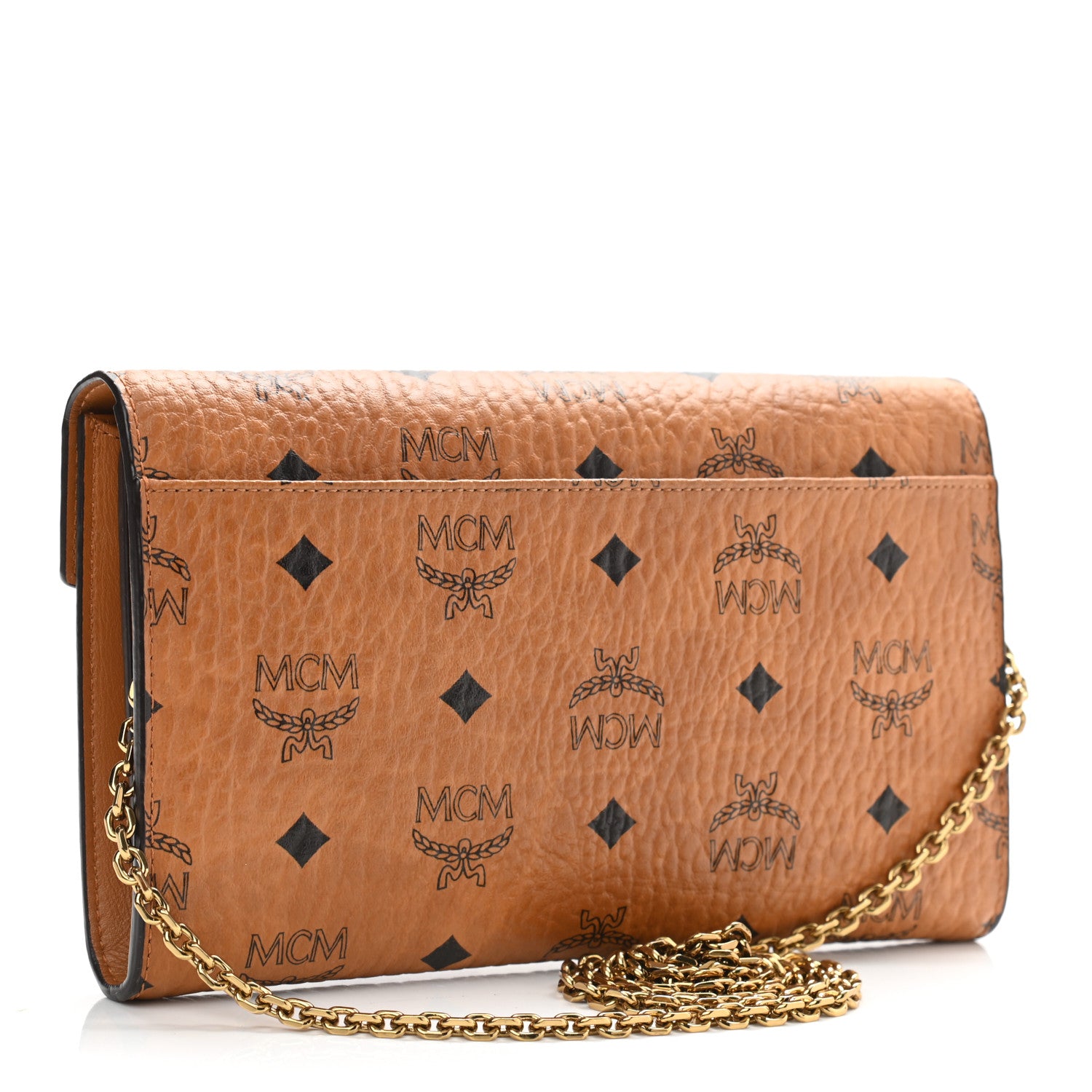 MCM Visetos Medium Patricia Wallet On Chain Cognac 3 of 9