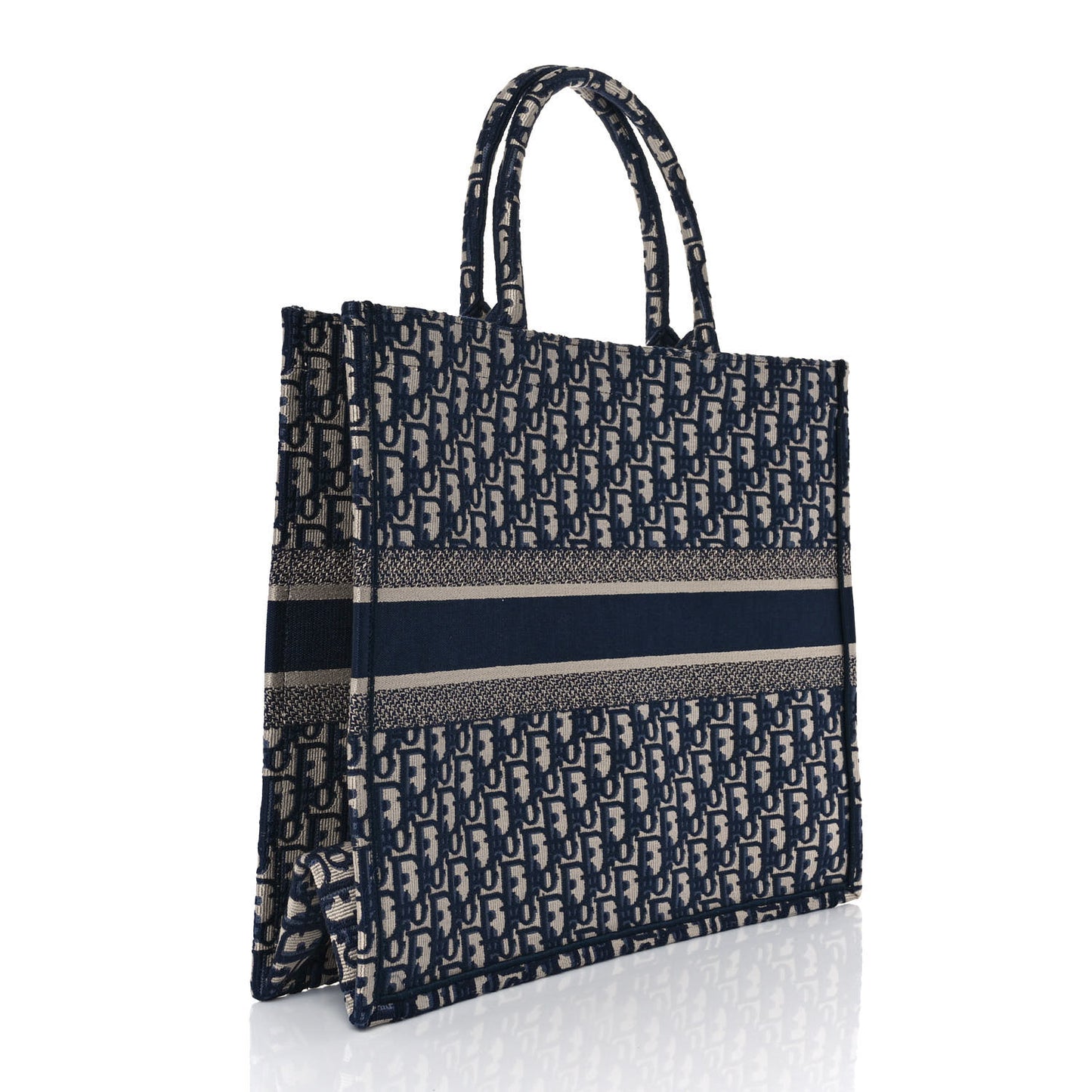Oblique Large Book Tote Blue Multicolor