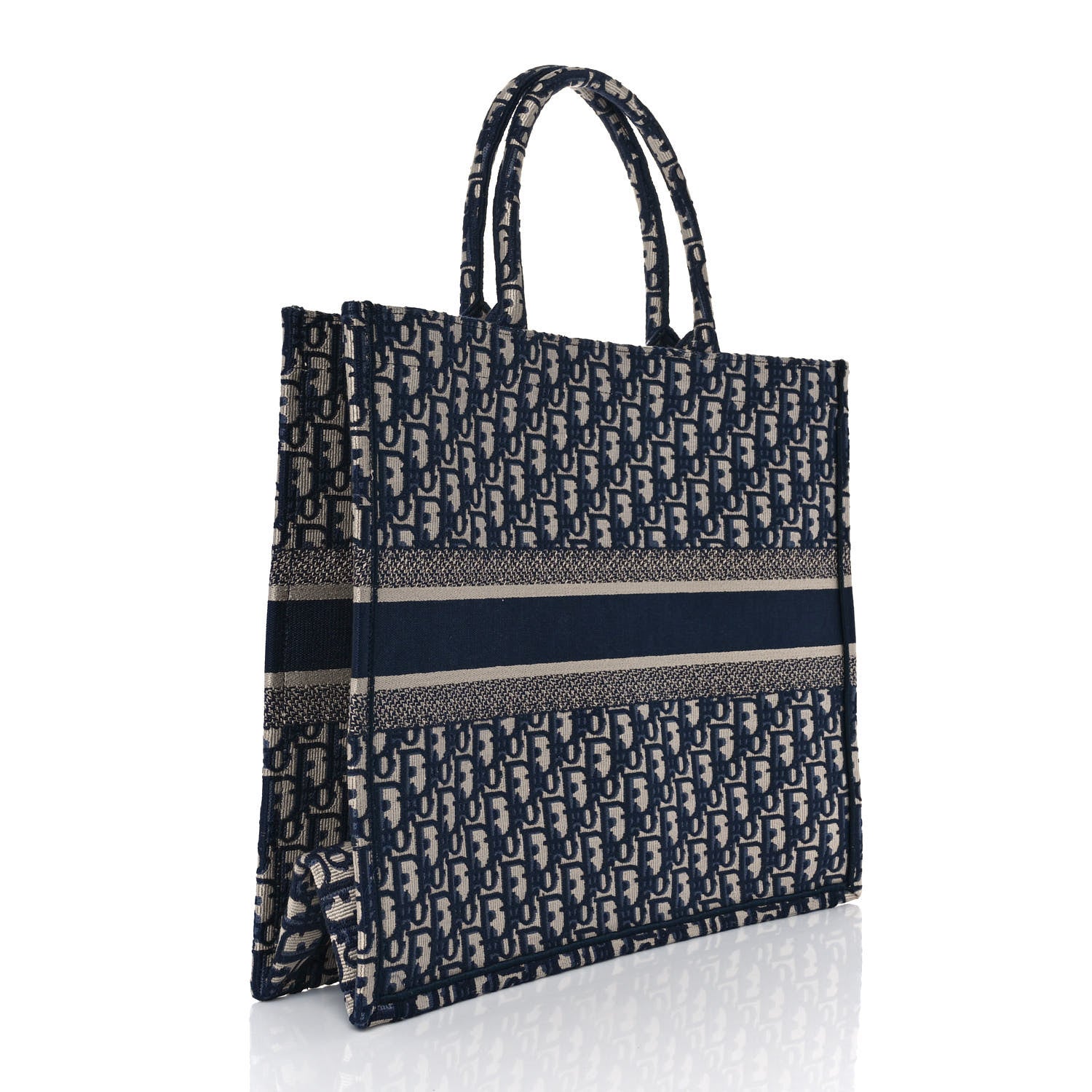 Christian Dior Oblique Large Book Tote Blue Multicolor 2 of 8