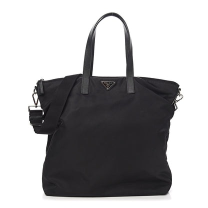 Prada Tessuto Nylon Saffiano Tote Black 1 of 9