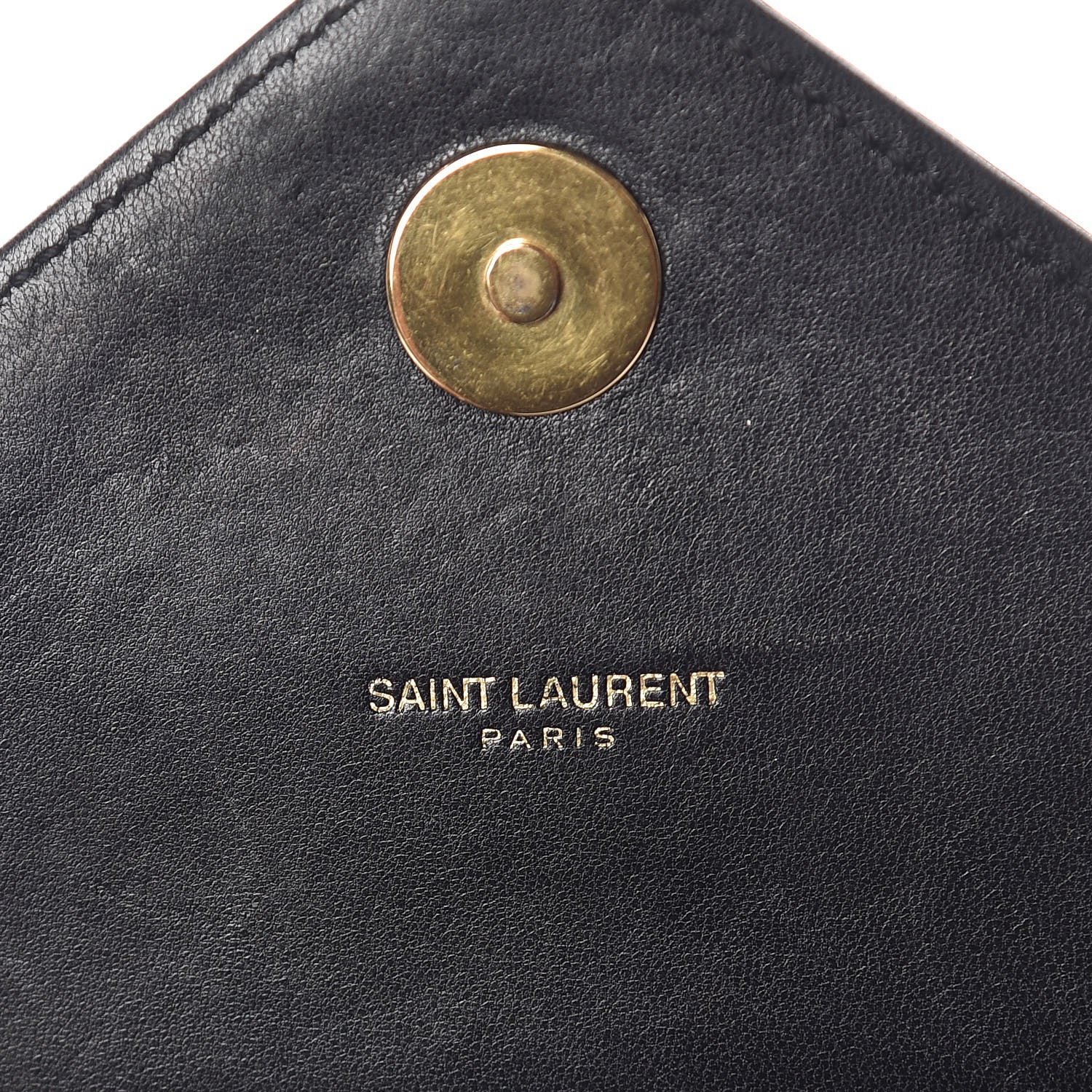 Saint Laurent Lambskin Matelasse Chevron Small Monogram Satchel Black 6 of 10