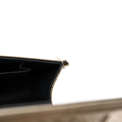 Christian Dior Metallic Patent Micro-Cannage Medium Diorama Flap Bag Gold 10 of 16