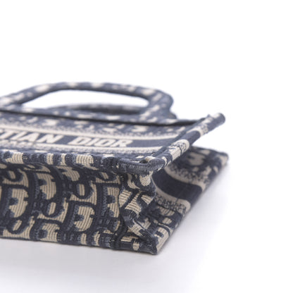 Christian Dior Oblique Mini Book Tote Blue Multicolor 9 of 10