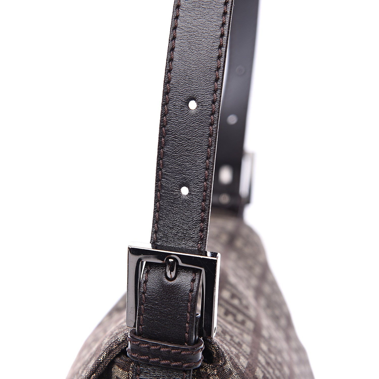 Fendi Zucchino Vitello Mama Baguette Testa di Moro Beige 9 of 11