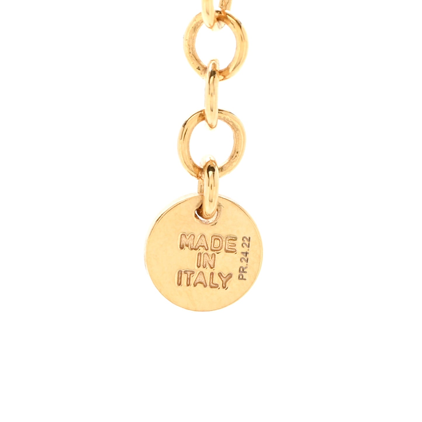 Metal Crystal Fendi First Tennis Choker Necklace Gold