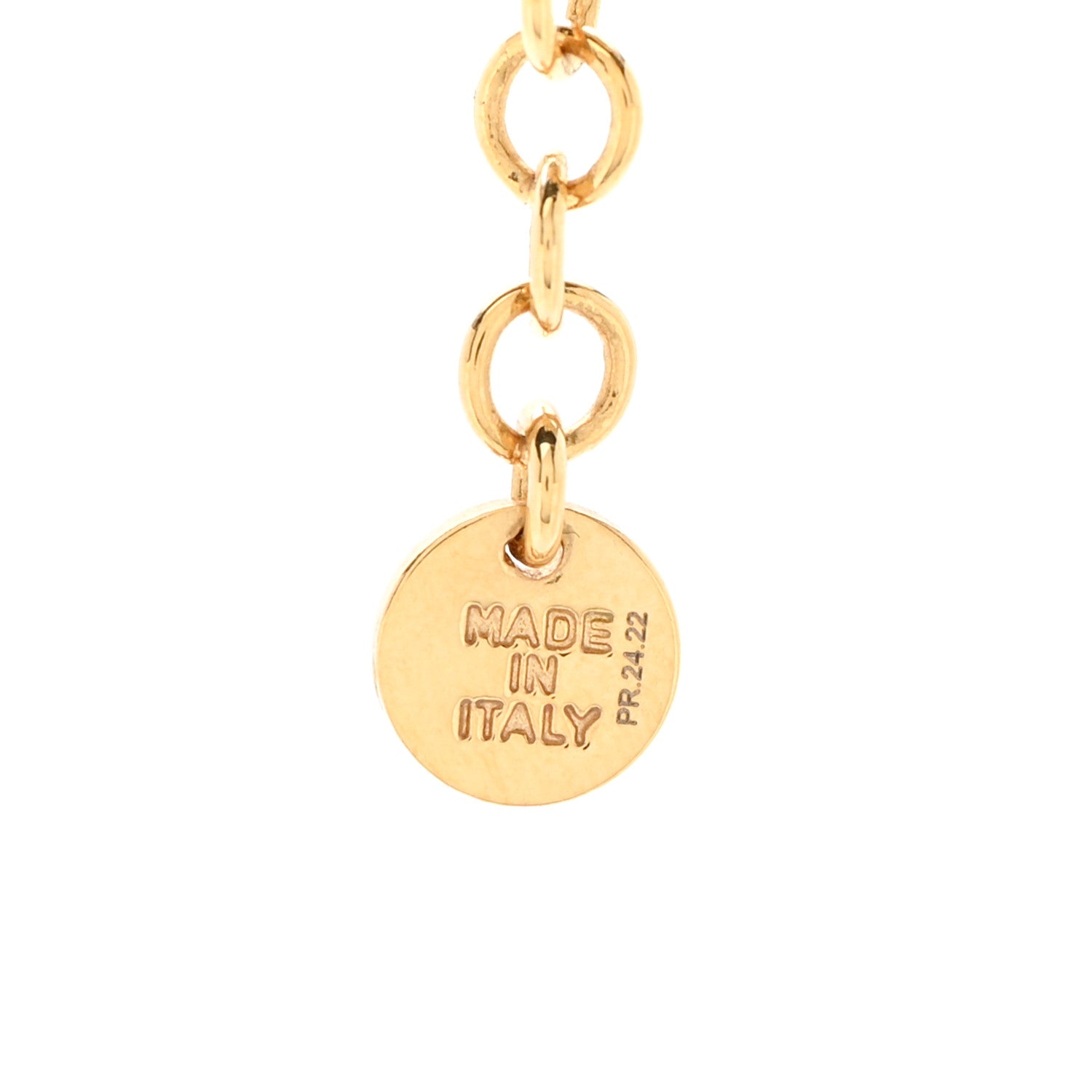 Fendi Metal Crystal Fendi First Tennis Choker Necklace Gold 6 of 7