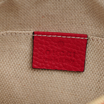 Gucci Pebbled Calfskin Small Soho Disco Bag Tabasco Red 6 of 7