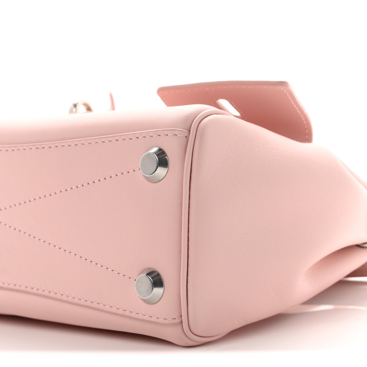 Balenciaga Smooth Calfskin Mini Bel Air Carry All Bag Suede Pink 8 of 8