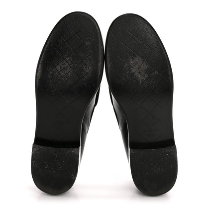 Chanel Lambskin Quilted CC Turnlock Loafers 38.5 Black 6 of 13