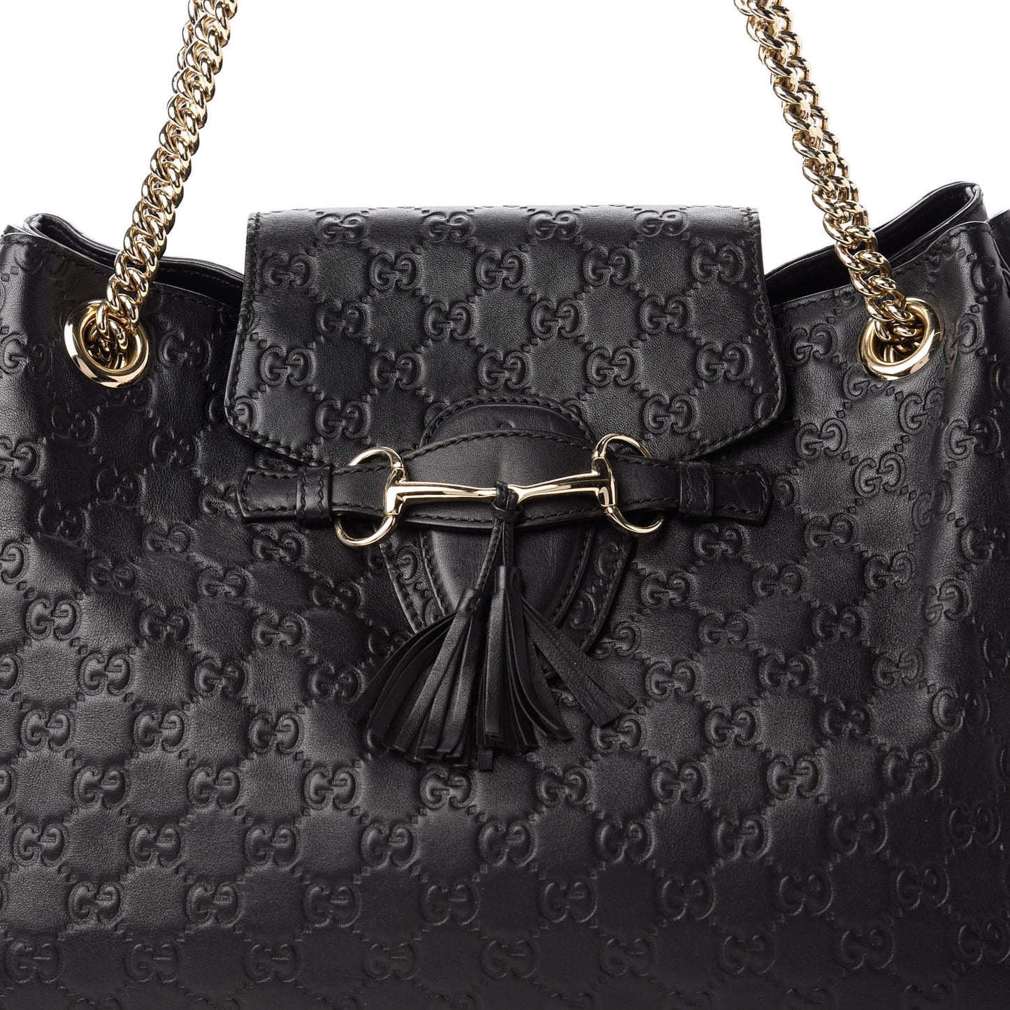 Guccissima Medium Emily Shoulder Bag Black
