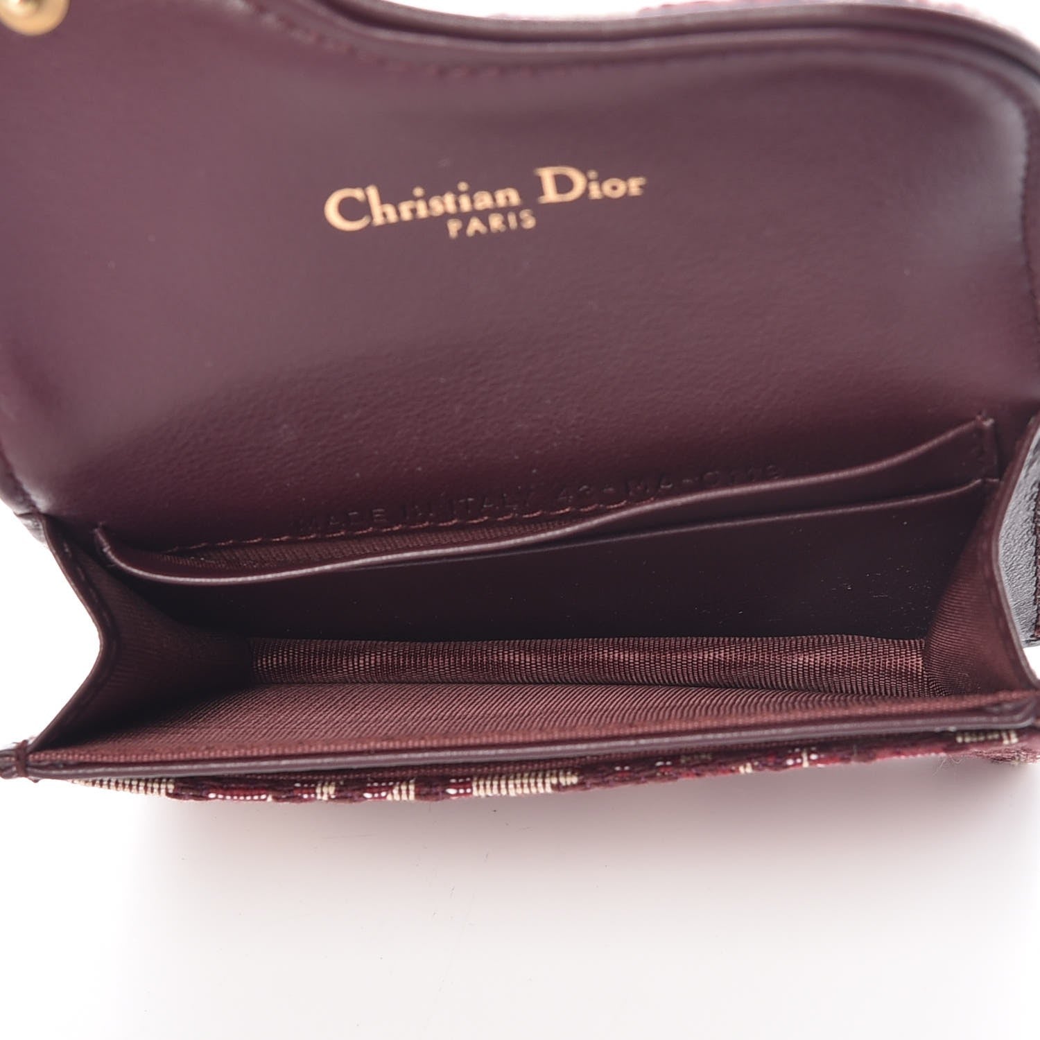 Christian Dior Oblique Saddle Card Holder Bordeaux 5 of 8