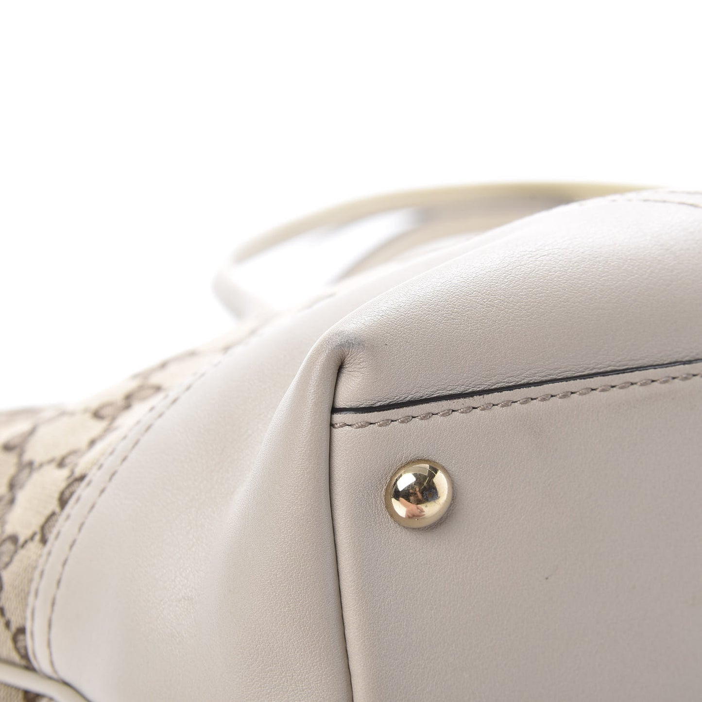 Monogram Medium New Britt Tote Off White
