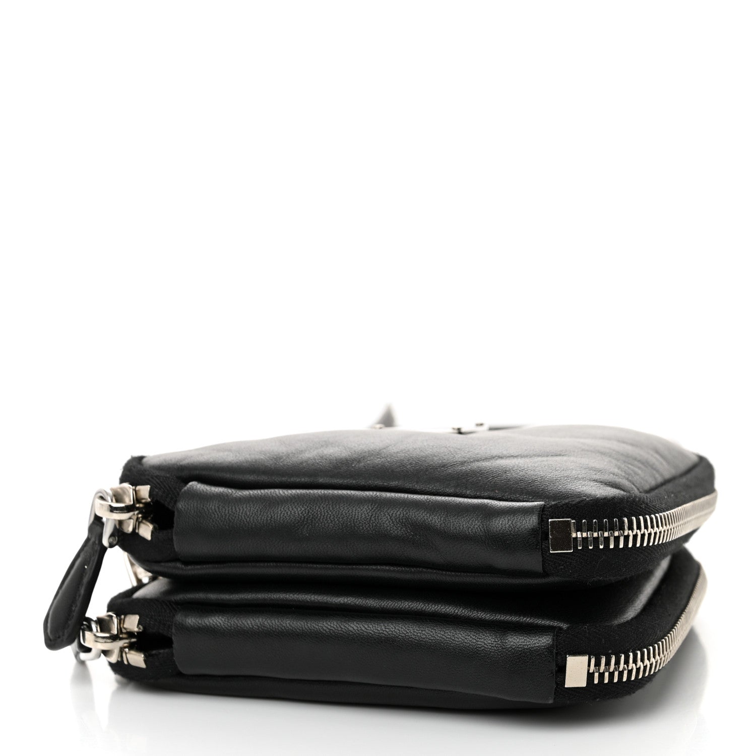 Prada Nappa Soft Padded Mini Triangle Crossbody Pouch Black 4 of 11