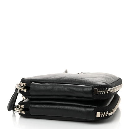 Prada Nappa Soft Padded Mini Triangle Crossbody Pouch Black 4 of 11