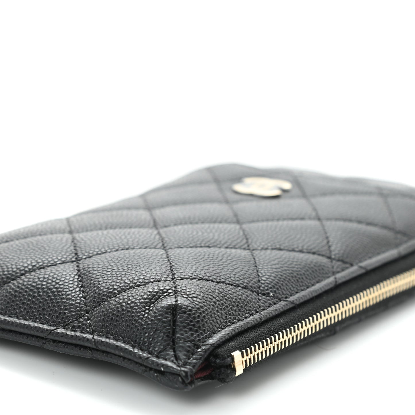 Caviar Quilted Classic iPhone Pouch Black